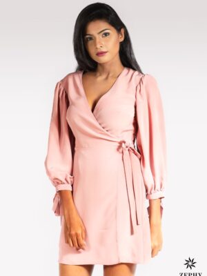 Pink Wrap Dress